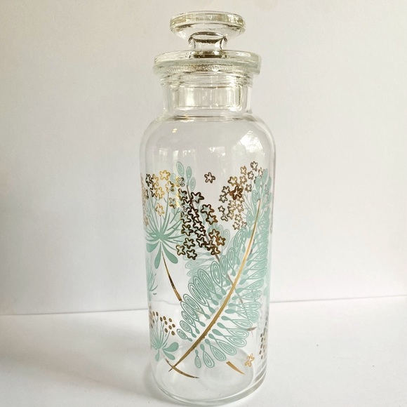 Vintage MCM Glass Jar with Stopper